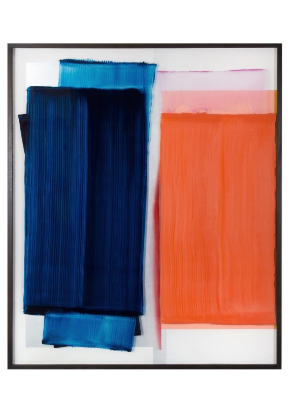 (Low) Conversation, 180 x 152 cm, 2018, acrylic behind glass, acrylic and chrome varnish on wood